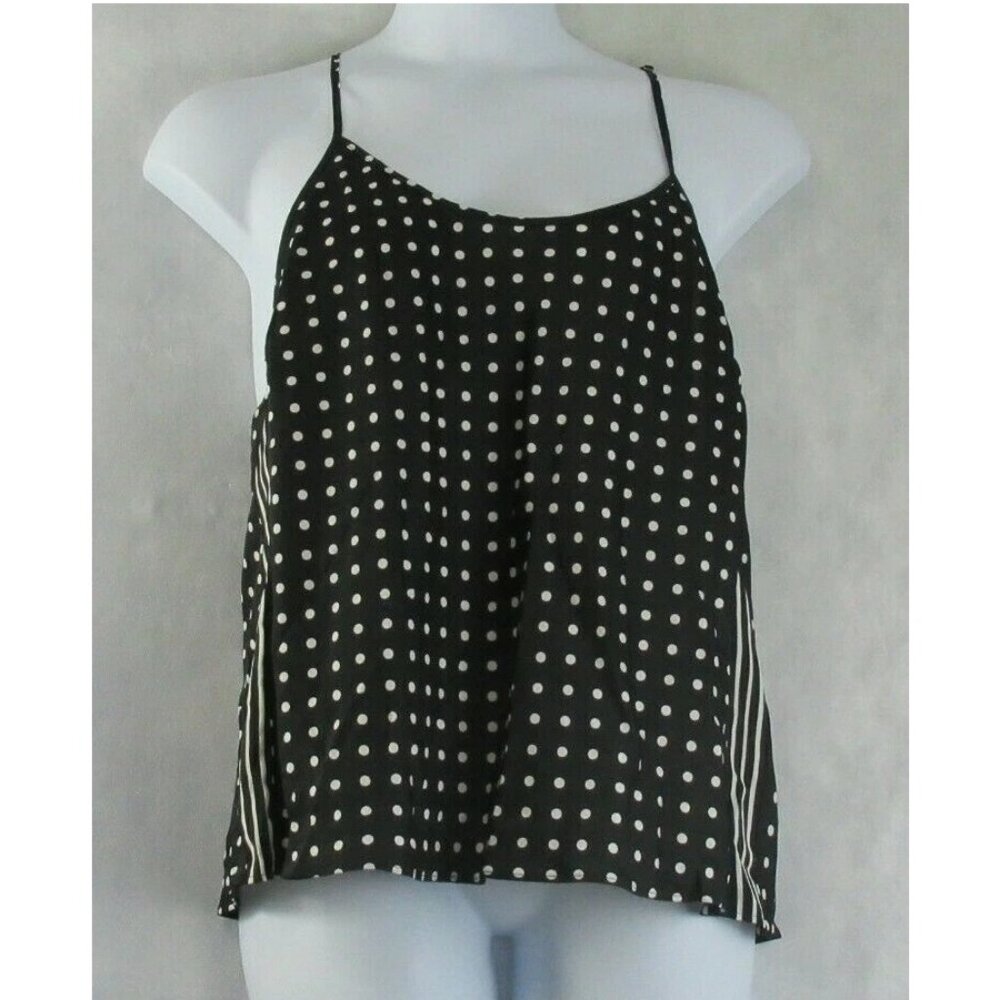 INC International Concepts Womens Plus Size Pajama Tank Top, Black Polka Dot, 2X
